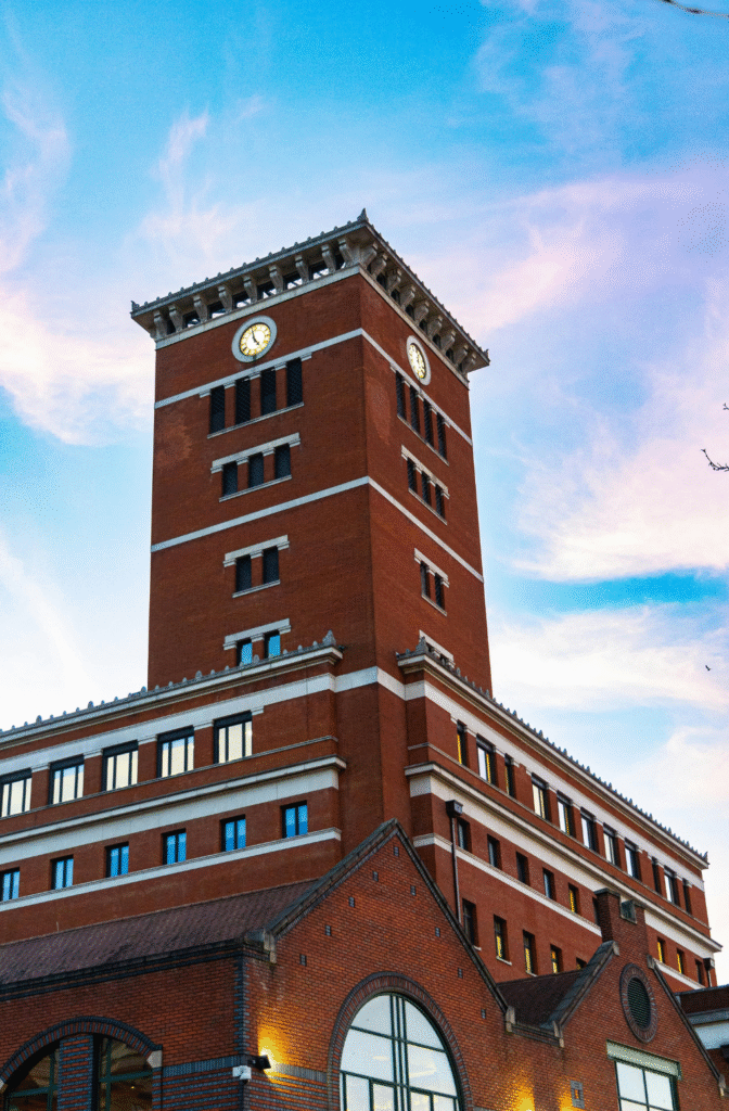 Birmingham skyline with commercial buildings